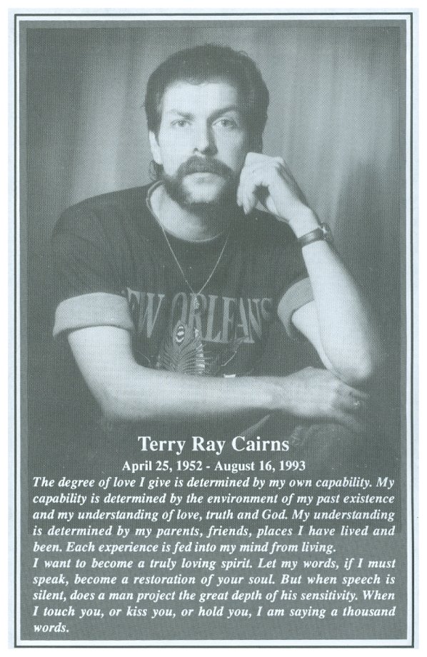 Terry Rains AUG 16 1993 - CAIRNS TERRY